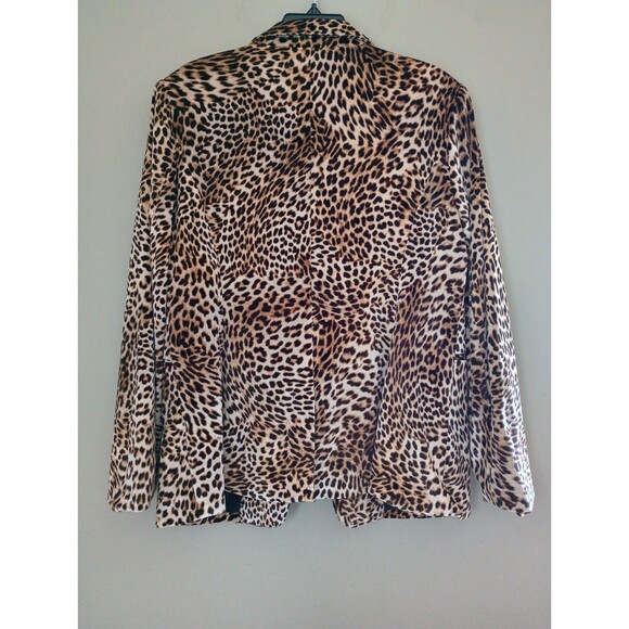 Libby Elderman Leopard Animal Print Blazer Size XL - Picture 2 of 11